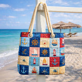 Käsintehty Rantakassi | Meri-Patchwork
