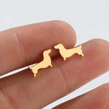 Dachshund-korvakorut – Minimalistiset metallikorvakorut