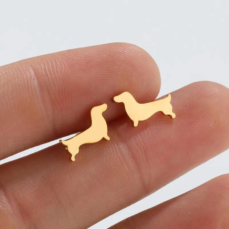 Dachshund-korvakorut – Minimalistiset metallikorvakorut