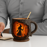 Käsintehty 3D-muki – Noidan ja kissan design