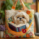 Käsintehty Laukku “Shih Tzu Kirjan ja Kukkien Kanssa”